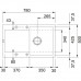 Franke Maris MRG 611-78, 780x500 mm, zlewozmywak biały polarny 114.0168.623